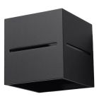 Aluminium up down vägglampa svart, Jacky