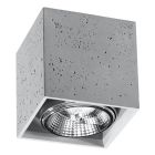 Betong utanpåliggande spotlight grå, Eugene