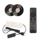 2 vinklingsbar infälld spotlights uterum Rona, IP44, med anslutningsset och fjärrkontroll, svart