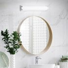 Krom taklampa badrum glas, Lanza