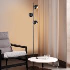 Svart golvlampa modern, Prato, med brytare