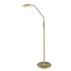 Mässing golvlampa modern, Robin, 12W, 3000K LED, med beröringsdimmer