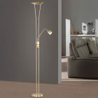 Mässing golvlampa klassisk, Stijn, 20W, 3000K LED, med brytare