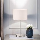 Nickel bordslampa metall, Ledbury, med brytare