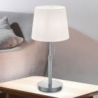 Nickel bordslampa klassisk, Niva, med dra i strömbrytaren