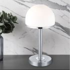 Nickel bordslampa modern, Willem, 4W, 3000K LED, med brytare