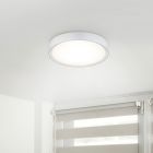 Vit taklampa badrum plast, Evelina, 18W, 3000K LED, IP44