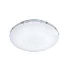 Krom taklampa badrum plast, Brunella, 24W, 3000K LED, IP44