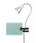 Silver klämspot plast, Taimi, 3,8W, 3000K LED, med brytare