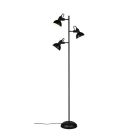 Svart golvlampa industri, Kibek, med brytare