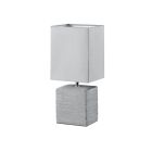 Keramik bordslampa grå, Karola, med brytare