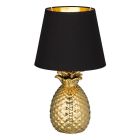 Keramik bordslampa guld, Monsted, med brytare