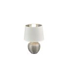 Keramik bordslampa silver, Yet, med brytare