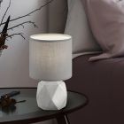 Betong bordslampa grå, Yfenn, med brytare