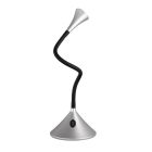 Silver skrivbordslampa modern, Yelaisa, 3W, 3000K LED, med brytare
