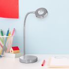 Krom skrivbordslampa modern, Daley, 4W, 3000K LED, med brytare