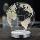 Krom bordslampa design, Berfin, 7W, varm till kall vit justerbar LED, med brytare