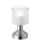 Nickel bordslampa modern, Vilou, med brytare