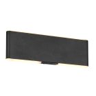 Svart up down vägglampa modern, Zwier, 2W, varm till kall vit justerbar LED, med brytare