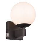 Svart badrumslampa vägg modern, Eray, IP44