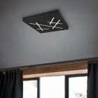 Svart plafond design, Eelco, 24W, varm till kall vit justerbar LED, 3 stegs dimmer