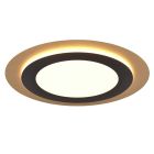 Svart plafond modern, Frans, 42W, varm till kall vit justerbar LED, met fjärrkontroll