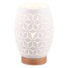 Vit bordslampa modern, Delana