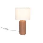 Keramik bordslampa brun, Nannette, med brytare