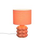Keramik bordslampa orange, Cihad, med brytare