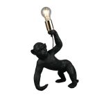 Svart bordslampa plast, Macaca