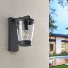 Antracit utelampa modern, Kerstin, IP44