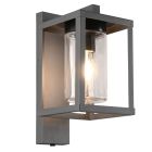 Antracit utomhus vägglampa med skymningssensor modern, Reini, IP44