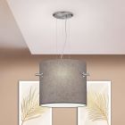 Grå pendellampa matbord metall, Myke