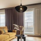 Trä fönsterlampa svart, Mirjan