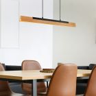 Trä fönsterlampa brun, Neville, 25W, 3000K LED, 3 stegs dimmer