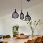 Svart fönsterlampa rustik, Rins