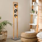 Nickel läslampa golv vintage, Keira, med brytare