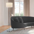 Nickel golvlampa modern, Ledbury, med brytare