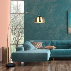 Mässing båglampa modern, Myrthe, med brytare