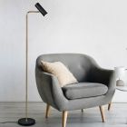 Mässing golvlampa modern, Kaso, med brytare