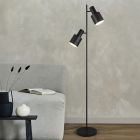 Svart golvlampa metall, Amila, med brytare