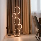 Svart golvlampa modern, Robon, 36W, 3000K LED, med brytare