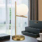 Mässing bordslampa modern, Silkis, med brytare