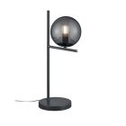Antracit bordslampa modern, Silkis, med brytare