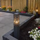 Antracit utelampa modern, Tobias, IP44