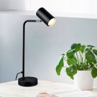 Svart bordslampa modern, Kaso, med brytare