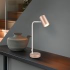 Brun bordslampa modern, Kaso, med brytare