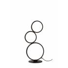 Svart bordslampa modern, Robon, 17W, 3000K LED, med brytare