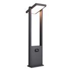 Antracit golvlampa utomhus solcell modern, Maku, 5W, white switch LED, IP65