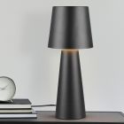 Svart bordslampa modern, Lillyam, med brytare